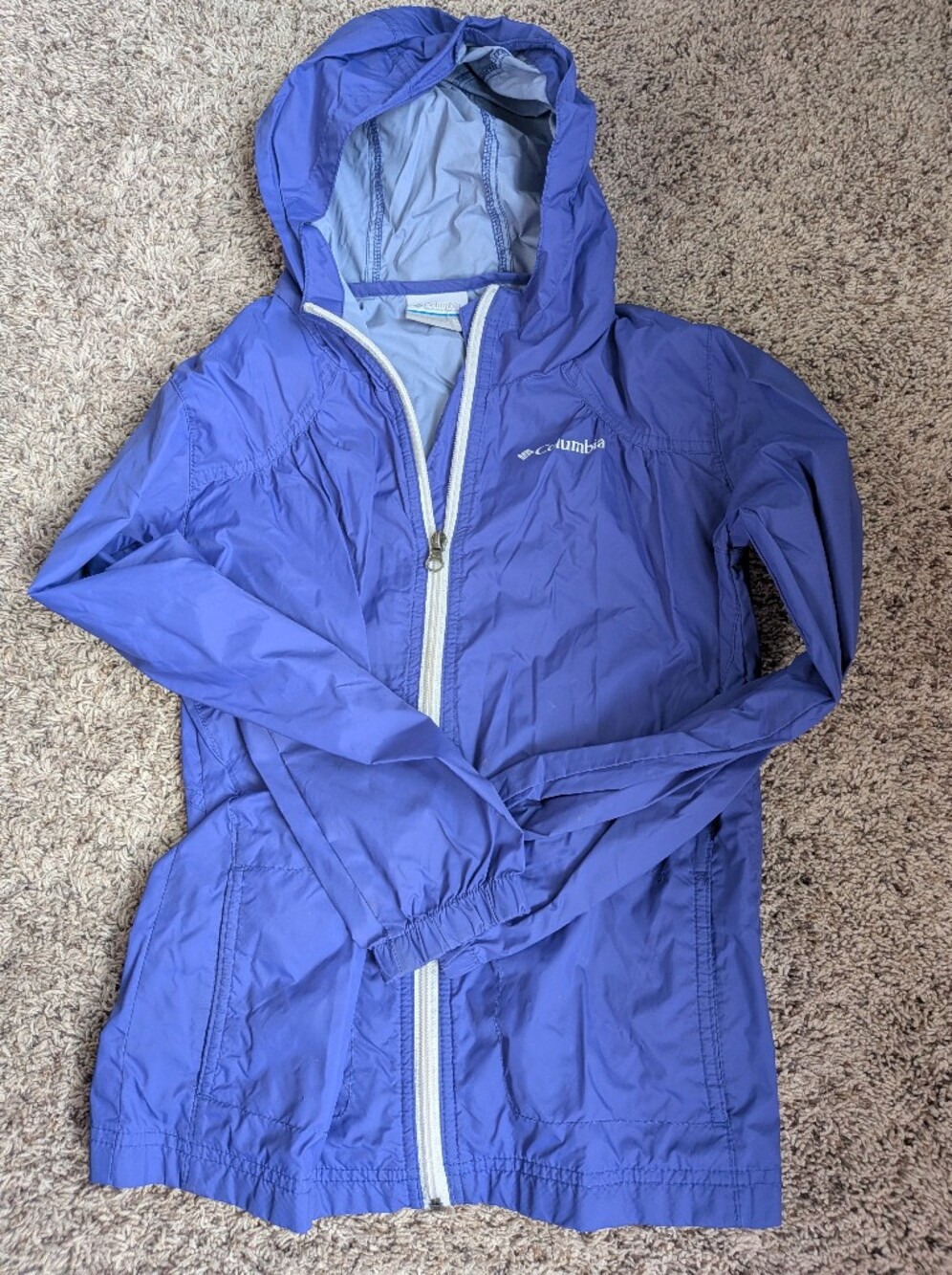 Columbia Kids' Lightweight Purple Windbreaker Jacket